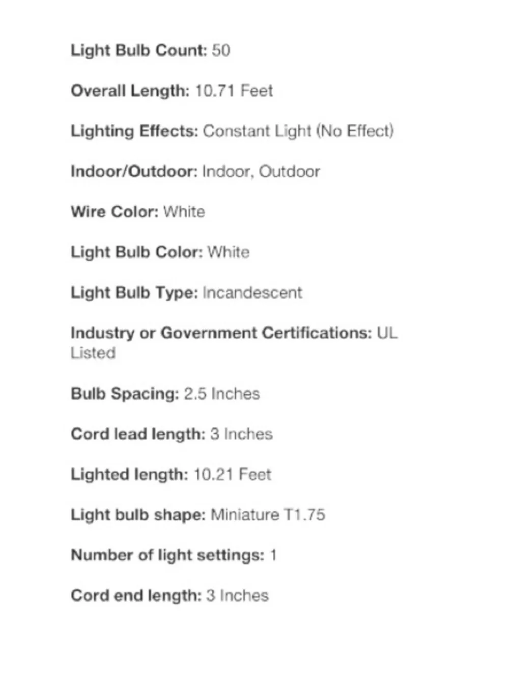 Target Wondershop 50 Clear Mini String Lights White Wire Indoor Outdoor 13ft NIB
